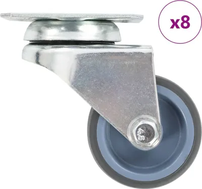 Obrázek produktu pro 8 ks dvojitá otočná kolečka 50 mm