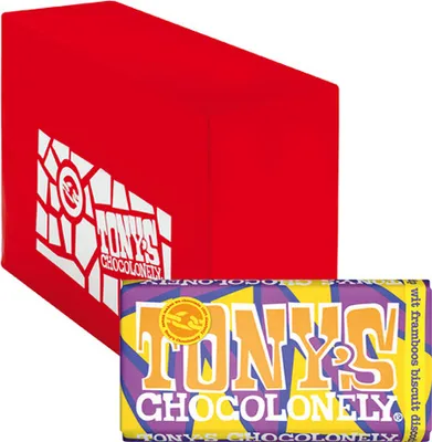 Produktbild von Tony's Chocolonely - Weisse Schokolade Himbeere Keks Bunte Streusel - 15x 180g