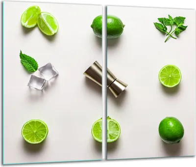 Produktbild von Herdabdeckplatten 2 teilig 30x52 Glaskeramikkochfeld Abdeckung Glas Obst
