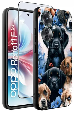 Immagine prodotto di ETUI do Oppo Reno11 F 5G WZORY | SILIKONOWE MATT CASE + SZKŁO HARTOWANE 9H