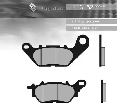 Produktbild von Bremsbeläge Kh464 Für Yamaha Ybr 125 '06-'15 Vorne (Ft 3152)