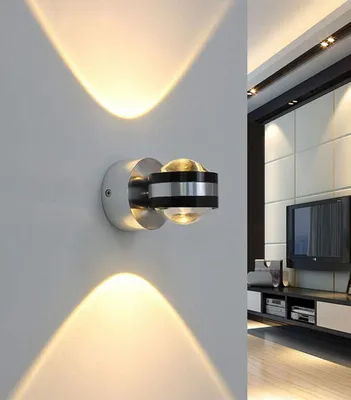 LED-Wandleuchte 6 W Auf- und Ablicht Aluminium warmweiß