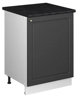 Obrázok produktu pre Kuchynská spodná skrinka Vicco Fame-Line Antracitovo-zlatý vidiecky dom/biely 60 cm 1 dvere s pracovnou doskou, Model 65112