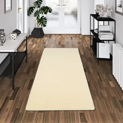 Produktbild von Hochflor Shaggy Läufer Teppich Palace Creme, Größe:100x100 cm
