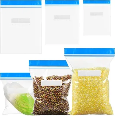 Produktbild von PolkaHome® 70 Stück Gefrierbeutel mit Reißverschluss, Wiederverwendbare Sandwich-Beutel, Lebensmittelaufbewahrungsbeutel, Ziplock-Beutel