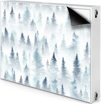 Produktbild von Magnet Heizkörperabdeckung Heizkörperverkleidung Verkleidung Abdeckung 110x60 cm  - Nebliger Wald