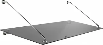 Produktbild von Glaszentrum Hagen 120x90 cm Glasvordach Grau V2A-STB