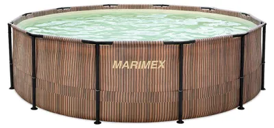 Produktbild von Marimex Florida Pool 4,57x1,32 m mit Skimmer - TEAK-Optik