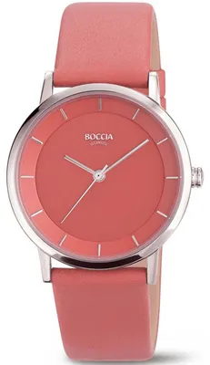 Produktbild von Boccia Damen Armbanduhr Trend 3355-01 Titan Lederband lachsfarbig
