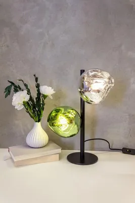Produktbild von Große Tischleuchte ausgefallene Glaskugel Schirme Nachttischlampe Sideboard