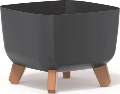 Zdjęcie produktu dla Doniczka na nóżkach antracytowa Gracia Square DGQL300-S433