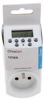 Obrázok produktu pre Chacon 5411478540212, Denný / týždenný časovač, Biela, Analóg, Tlačidlá