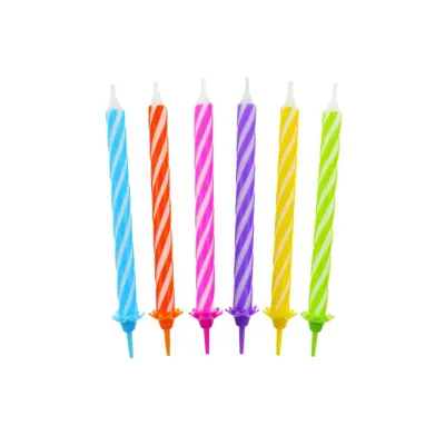 Image de Bougies d'anniversaire - spirale étroite - 24pcs / 6cm Godan