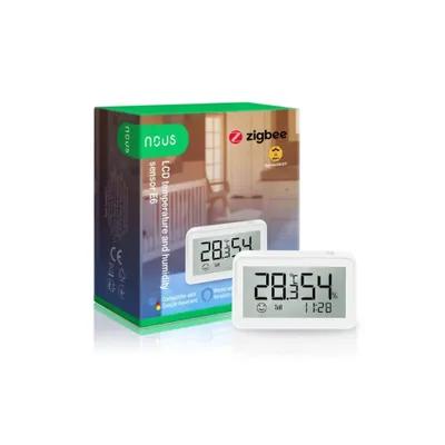 Obrázok produktu pre Nous E6 smart Tuya Zigbee wireless temperature and humidity sensor with LCD display