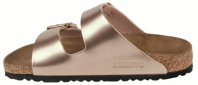 Productafbeelding van Damen slippers, Birkenstock Arizona BS, smalle pasvorm, Birko-Flor, roze-goud, maat 38