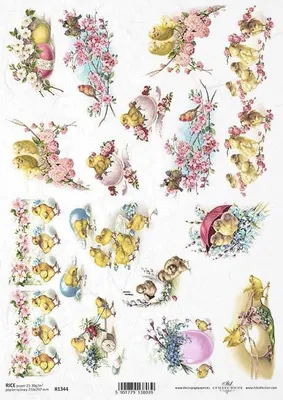 Produktbild von ITD Reispapier Decoupage Bastelpapier Softpapier Serviettentechnik, Hühner R344