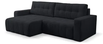 Produktbild von Selsey Maillo – Ecksofa mit Schlaffunktion & Bettkasten, Cord, Universal, Dunkelgrau