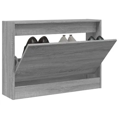 Obrázek produktu pro Botník Grey Sonoma 80x21x57 cm Materiál na bázi dřeva