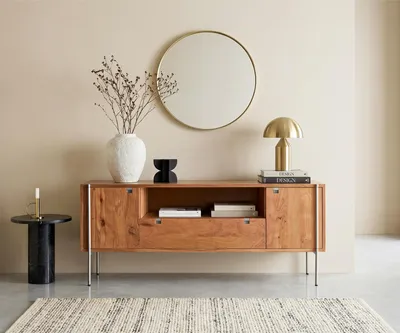 Produktbild von DELIFE Sideboard Rivoro 175 cm Akazie Natur 2 Türen 1 Schubfach 1 Fach