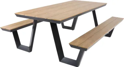 Produktbild von Lesli Living Picknick-Set Arezzo / 2 Bänke mit Tisch 200x177,5cm