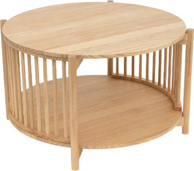Zdjęcie produktu dla HOMLA Stolik kawowy ALMA drewniany naturalny 80x80x45 cm