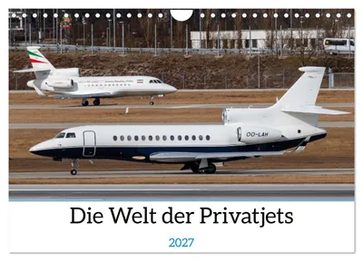 Produktbild von Die Welt der Privatjets (Wandkalender 2027 DIN A4 quer), CALVENDO Monatskalender