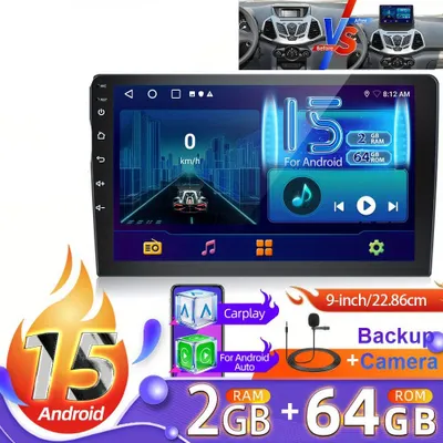Immagine prodotto di Autoradio Android 15 - Sistema multimediale - Sistema di navigazione - Autoradio touchscreen - Autoradio compatibile con CarPlay