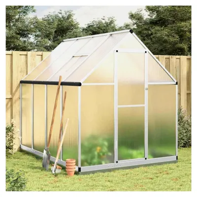 Produktbild von Gewächshaus mit Fundamentrahmen Silber 224x169x202cm Aluminium für Garten, Terrasse und Außenbereich