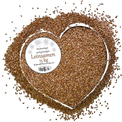 Immagine prodotto di Cereali integrali naturali di semi di lino Cuscini riscaldanti 15 kg Additivo per mangimi per cavalli Uccelli Pollame Selection DML