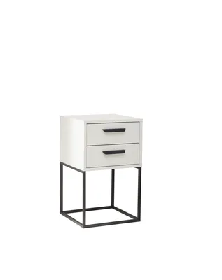 Produktbild von SUNA Nachttisch Nachtschrank in Weiß mit Schubladen 40 x 65 x 38,5 cm
