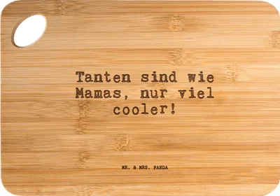 Produktbild von Mr. & Mrs. Panda Brett Tanten sind wie Mamas,... - Transparent - Geschenk, Frühstücksbrettchen, Holzbrett, Spruch Geschenke, Frühstücksbrett, Schneidebrett, Mutter werden