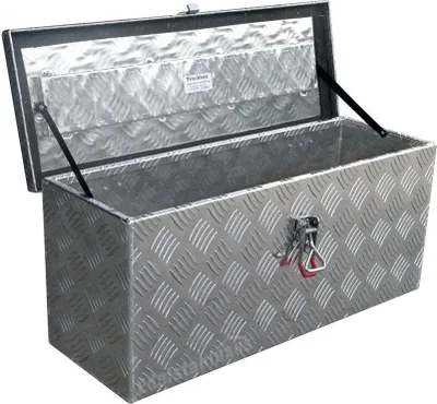 Produktbild von Truckbox S045 Stabile Deichselbox, Staukiste, Alubox mit Deckel, Anhängerkiste, Werkzeugbox - ca. 45 Liter