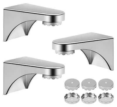 Productafbeelding van Magnetische zeephouder - Set van 3 met 6 zeephouders - Voor wandmontage in badkamer en keuken