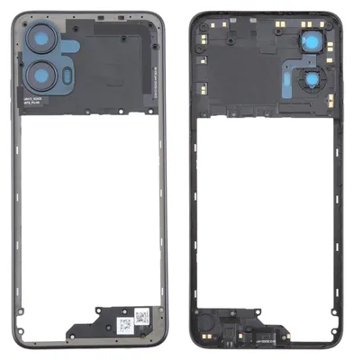 Produktbild von Für Motorola Moto G34 Mittelrahmen Bezel Plate Schwarz Reparatur Ersatzteil