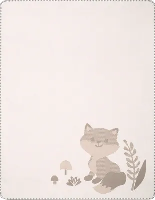 Produktbild von Biederlack Plaid mit Zierstich Lovely & Sweet Foxy Größe 75 x 100