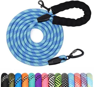 Produktbild von Hundeleine, 1,2 m / 20 m - Lange Leine mit gepolstertem Griff - Für kleine, mittelgroße und große Hunde - Luxento
