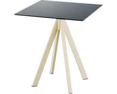 Produktbild von Infinity Terrassentisch Sand gestell + Schwarz HPL 70x70 cm