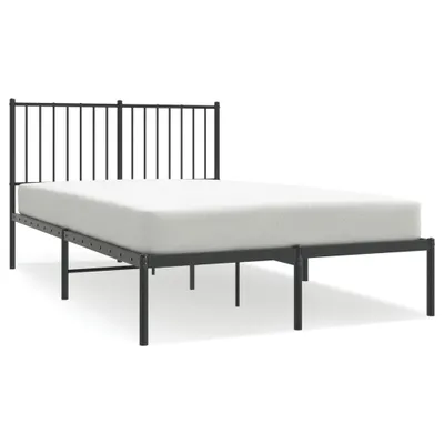 Produktbild von Bettgestell mit Kopfteil Metall Schwarz 120x200 cm