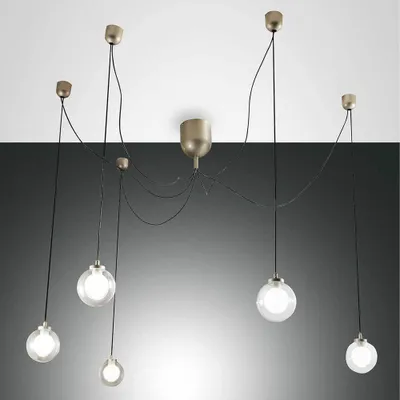 Produktbild von Fabas Luce LED Pendelleuchte Blog Ø120mm 25W Warmweiß Gold dimmbar