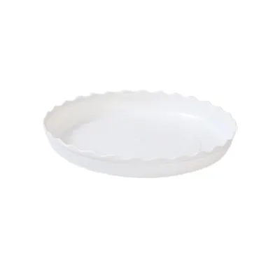 Obrázek produktu pro Miska na rostliny, kulatá, plastová, s odnímatelným dnem, 14,5 x 12,5 x 2 cm, bílá, pro rostliny v květináčích, podložka pro vodu a zeminu