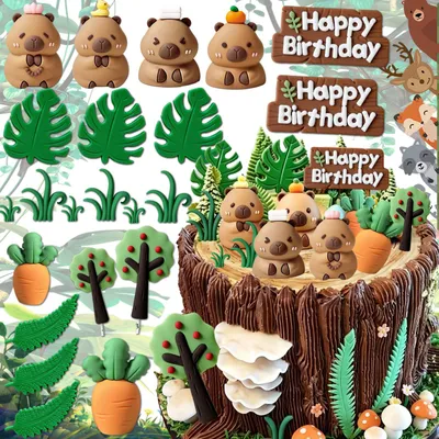 23-teiliges Capybara Figuren Set für Torten