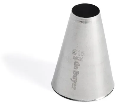 Image de de Buyer 211115N, Embouts de décoration pour pâtisserie, Poche à douille, Acier inoxydable, Acier inoxydable, 1,5 cm, 54 mm