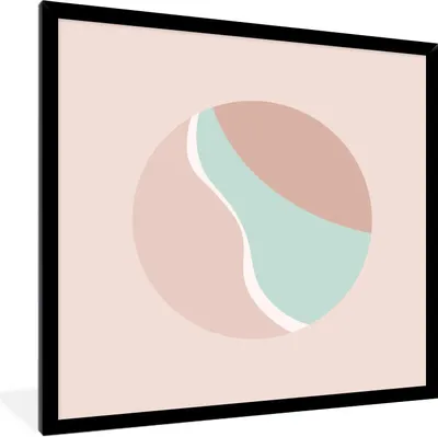 Produktbild von MuchoWow® Gerahmtes Poster Sommer - Meer - Strand 40x40 cm - Poster mit Schwarzem Bilderrahmen Wandposter Rahmen Foto Bilder - Mit Rahmen - Wanddekoration Schlafzimmer