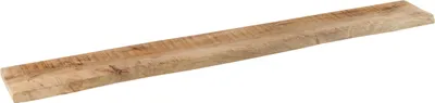Produktbild von Wandregal Mangoholz massiv & rau 150x20 cm Holzregal Steckboard Baumkante AMANDA