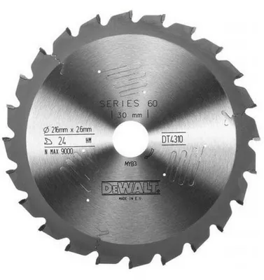 Kreissägeblatt DEWALT 216 x 30 mm, 24 Zähne DT4310-QZ