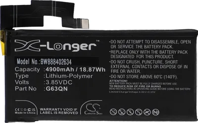 Produktbild von vhbw Akku kompatibel mit Google Pixel 6 Pro Handy Smartphone Telefon (4900 mAh, 3,85 V, Li-Polymer)