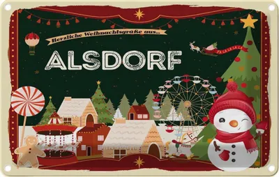 Produktbild von vianmo Blechschild 20x30 cm Weihnachten aus ALSDORF