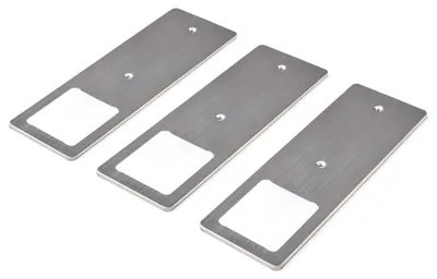 Image de kalb | Lampes LED à encastrer en acier inoxydable brossé 5 W - Lot de 3 lampes de cuisine, lumière blanche chaude