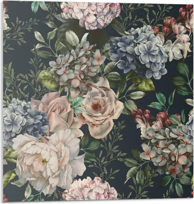 Produktbild von Blumenmuster Auf Dem Hintergrund – Selbstklebende Fliesen – Wandverkleidung – Wandpaneel – PVC Fliesen – Vinylflisen – PCV Flisen – Selbstklebend – Wanddeko – 9 Stück 30 x 30 cm