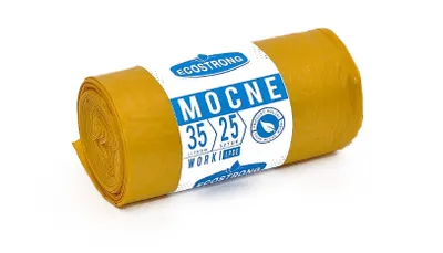 Obrázok produktu pre Pracovné vrecia na odpadky EcoStrong 35L, žlté, 25 ks